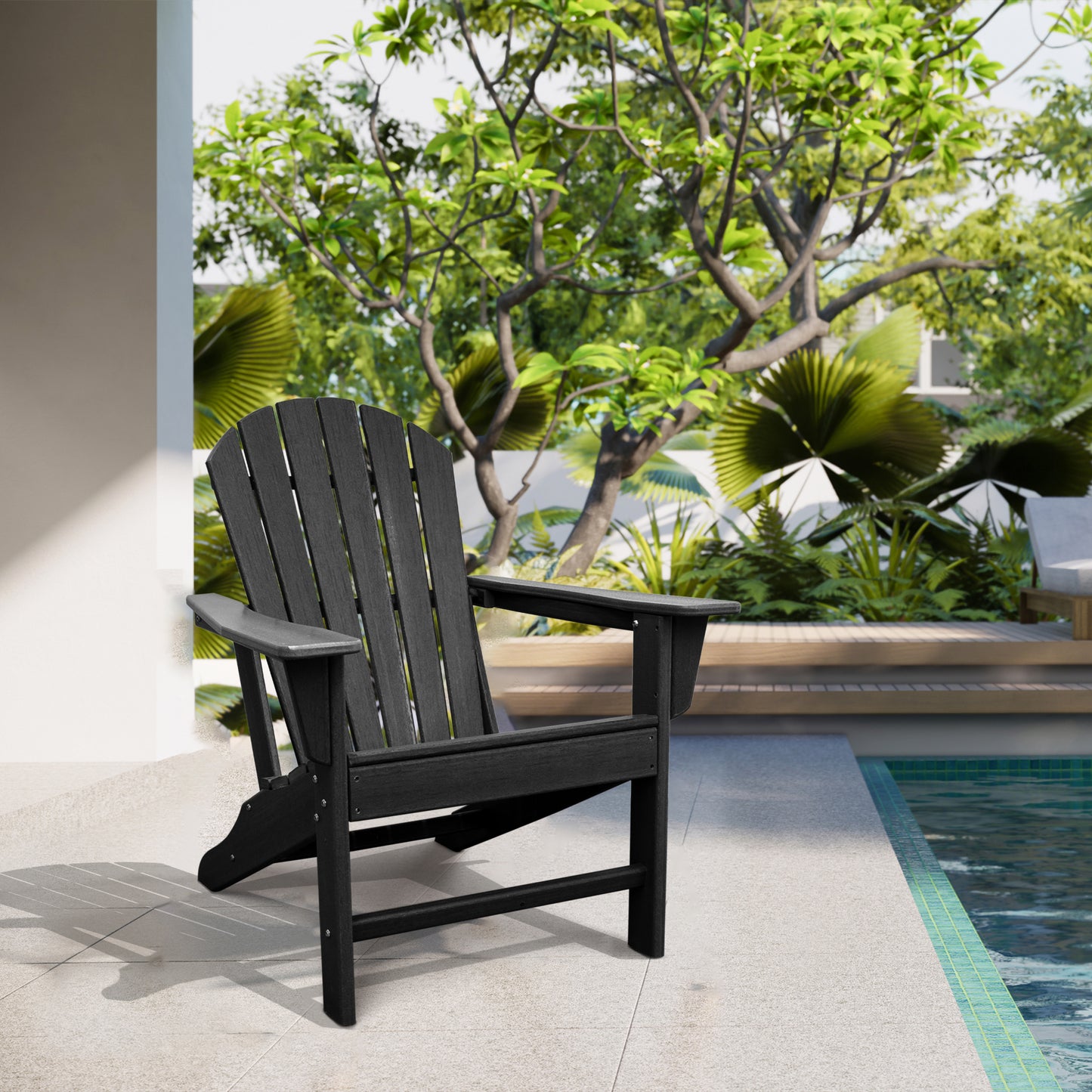 HDPE Adirondack Chair Black