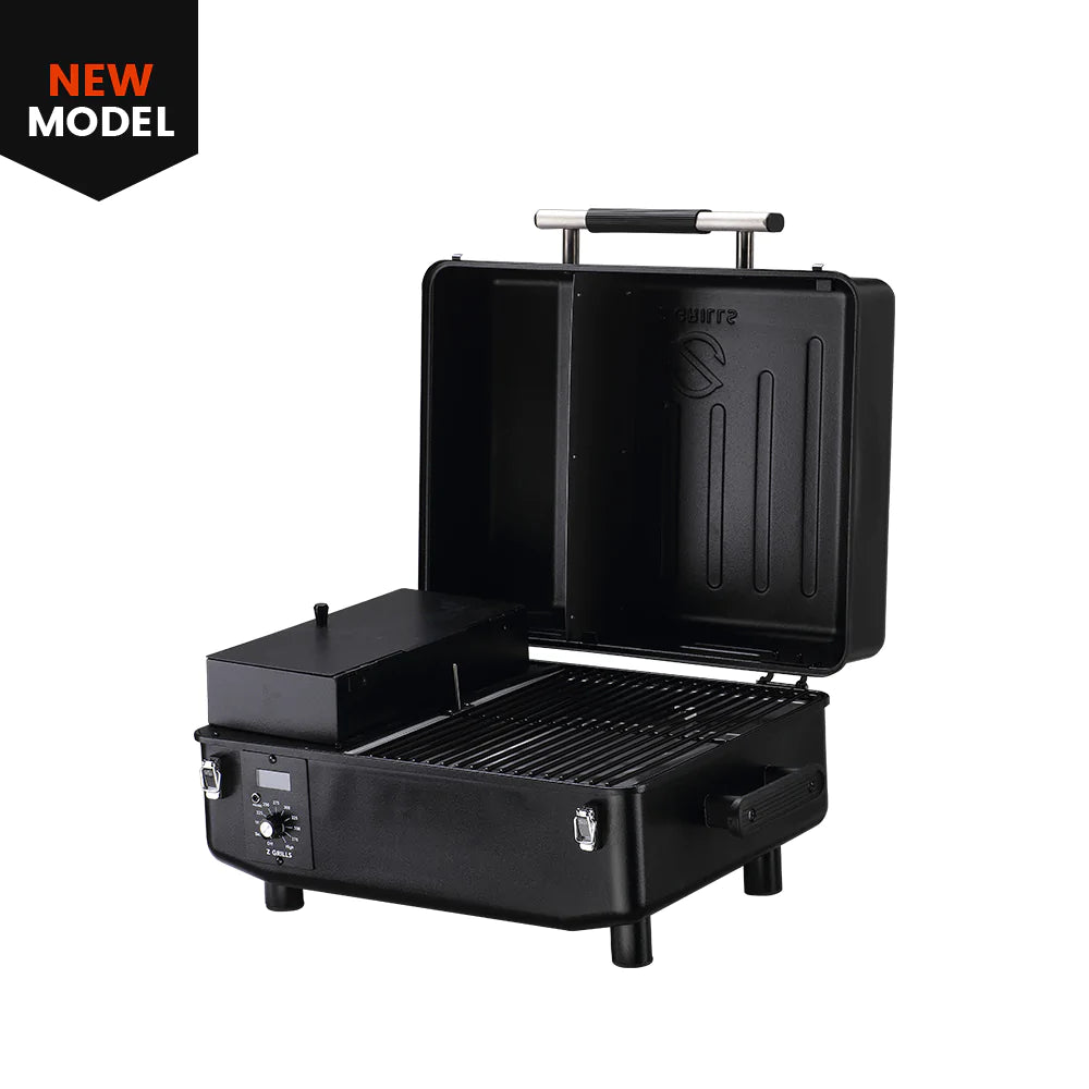 Z GRILLS 200A Portable Wood Pellet Grill & Smoker 8 in 1 BBQ Grill Digital Control System, 202 Sq in Black