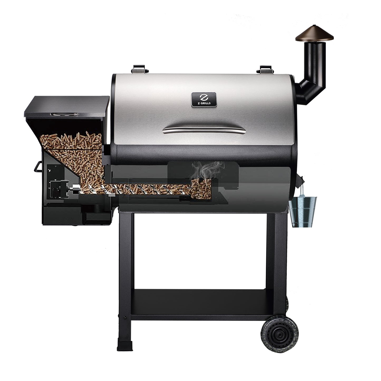 Z GRILLS 8 in 1 BBQ Pellet Grill & Smoker Auto Temperature Control ZPG-7002E