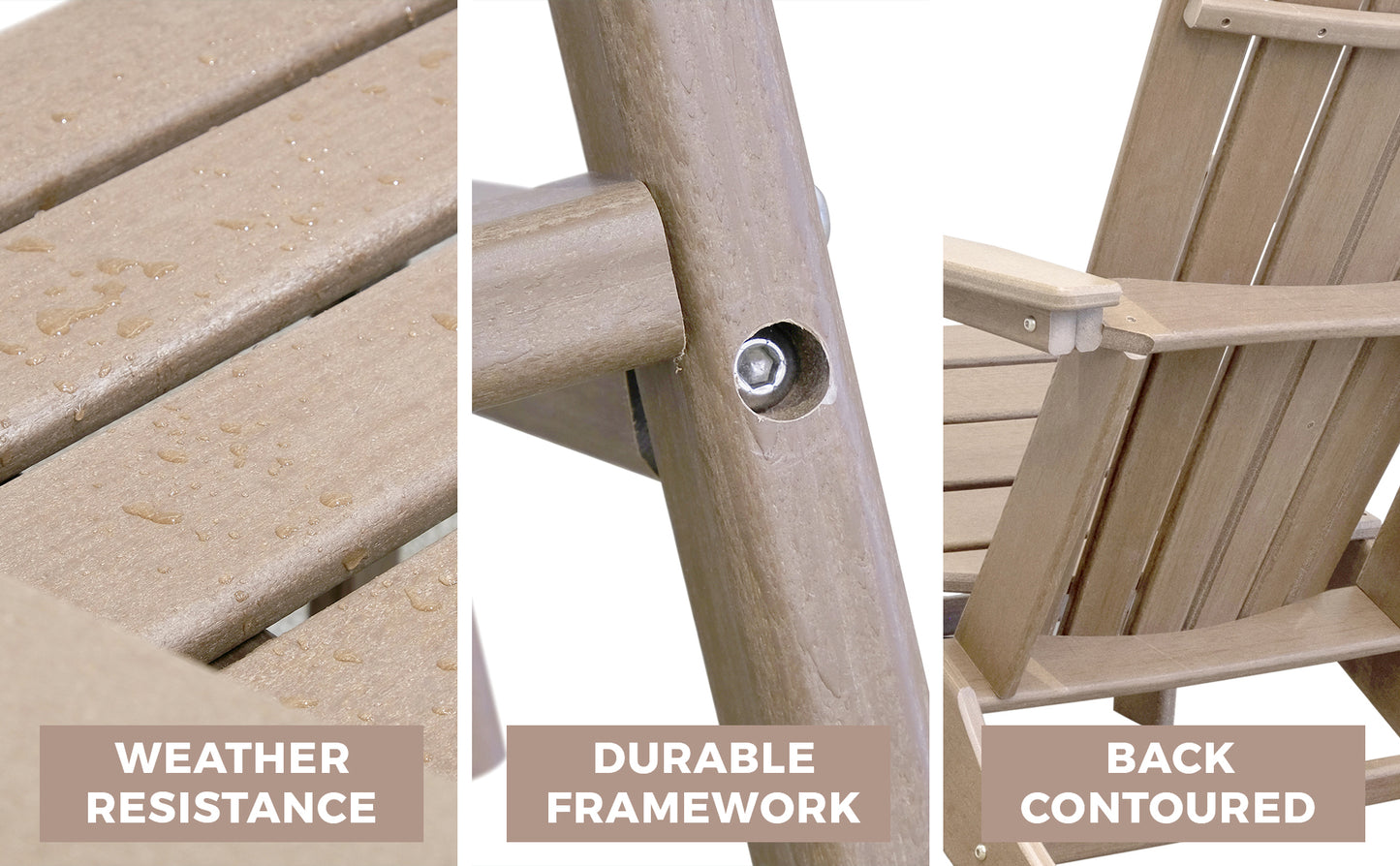 HDPE Adirondack Chair Brown