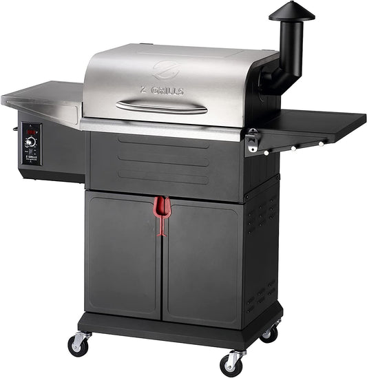 Z GRILLS Grill & Smoker 8 in 1 Grill Wood Pellet Grill & Electric Smoker BBQ Combo with Auto Temperature Control ZPG-600D3E