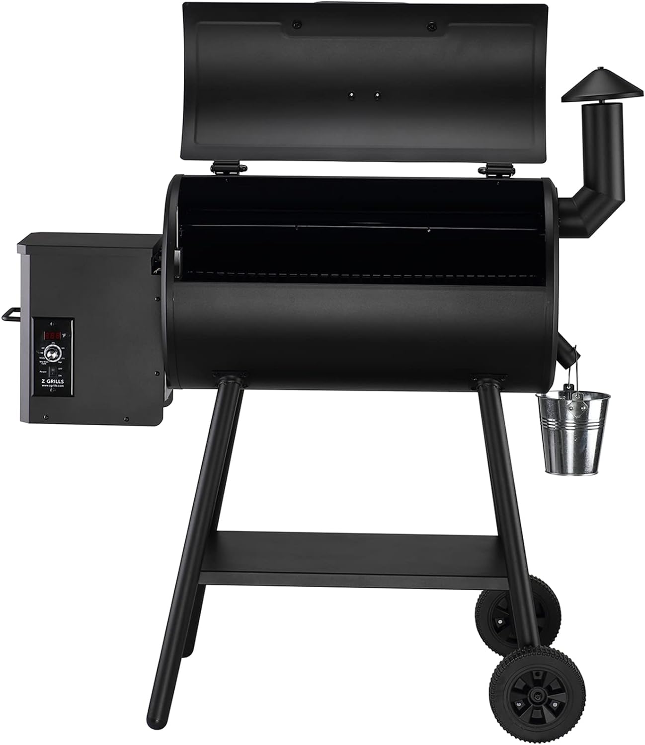 Z GRILLS Wood Pellet Grill & Smoker, 8 in 1 BBQ Grill Auto Temperature Control ZPG-5502H (Rain Cover Not Included)