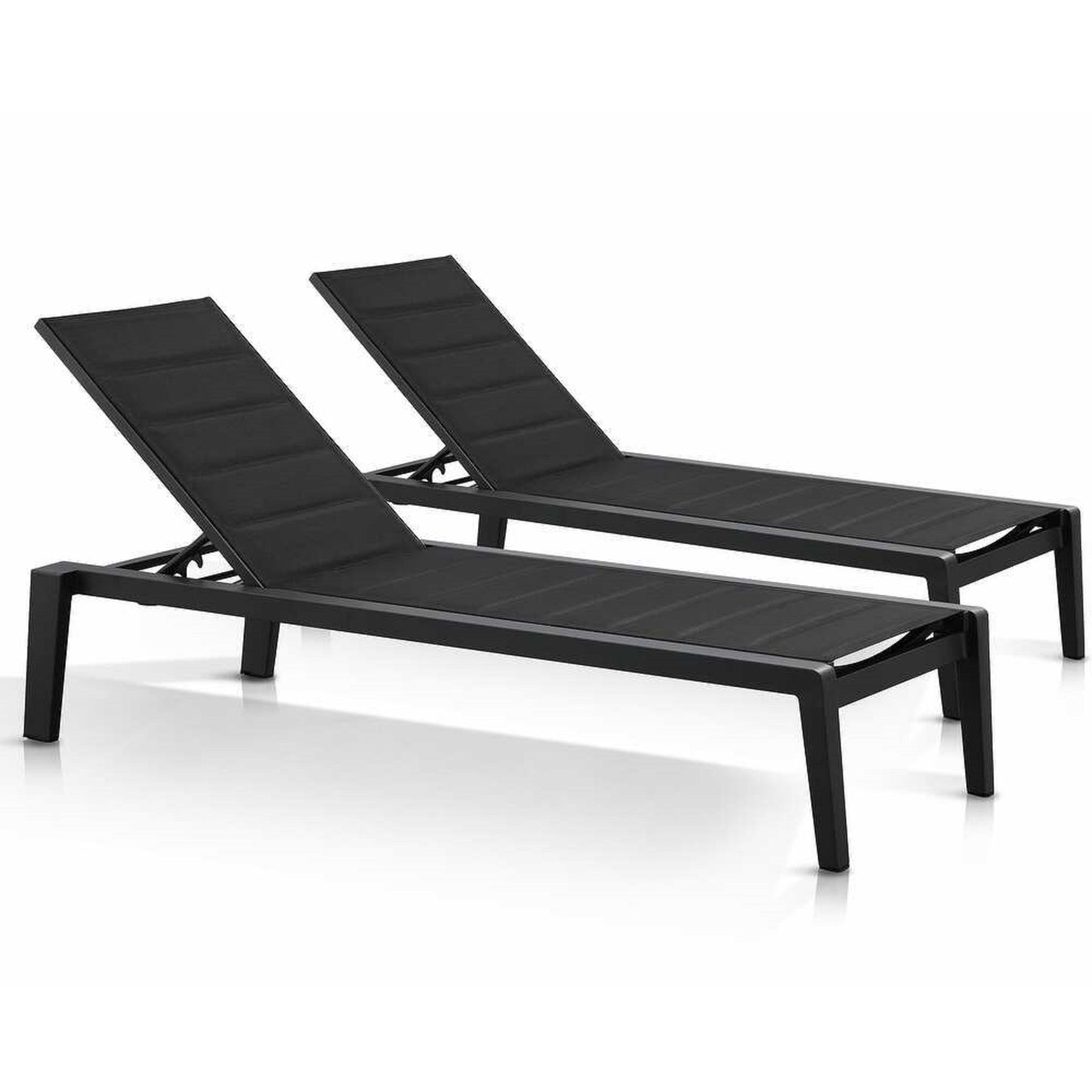 Emoti Aluminum Outdoor Chaise Lounge Set with Padding (Set of 2)