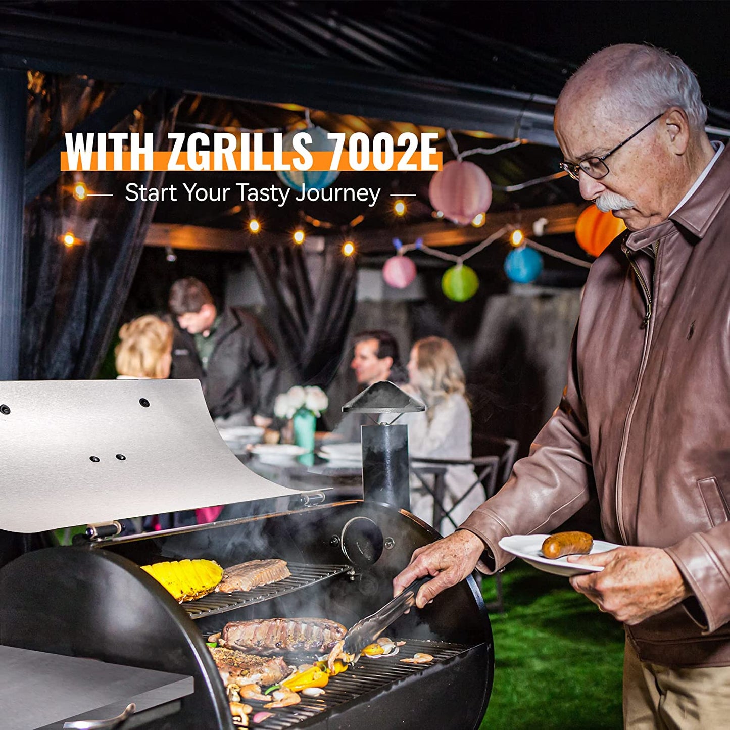 Z GRILLS 8 in 1 BBQ Pellet Grill & Smoker Auto Temperature Control ZPG-7002E