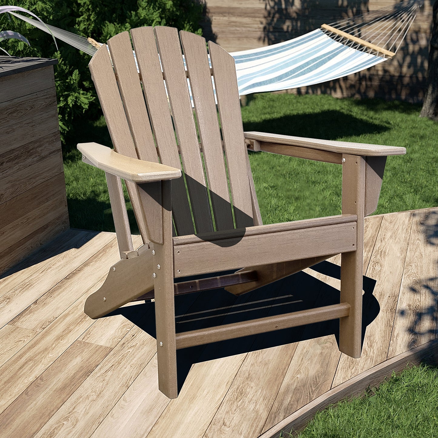 HDPE Adirondack Chair Brown