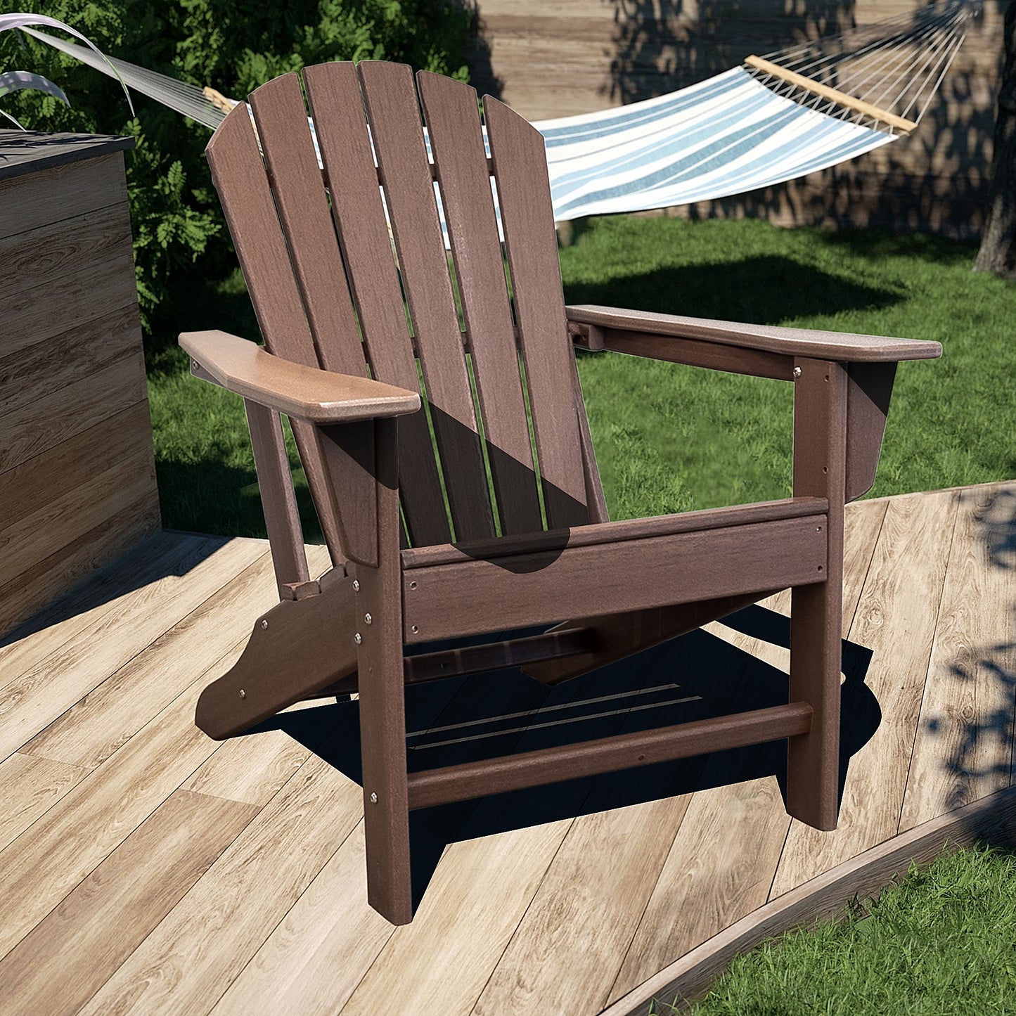 HDPE Adirondack Chair Dark Brown