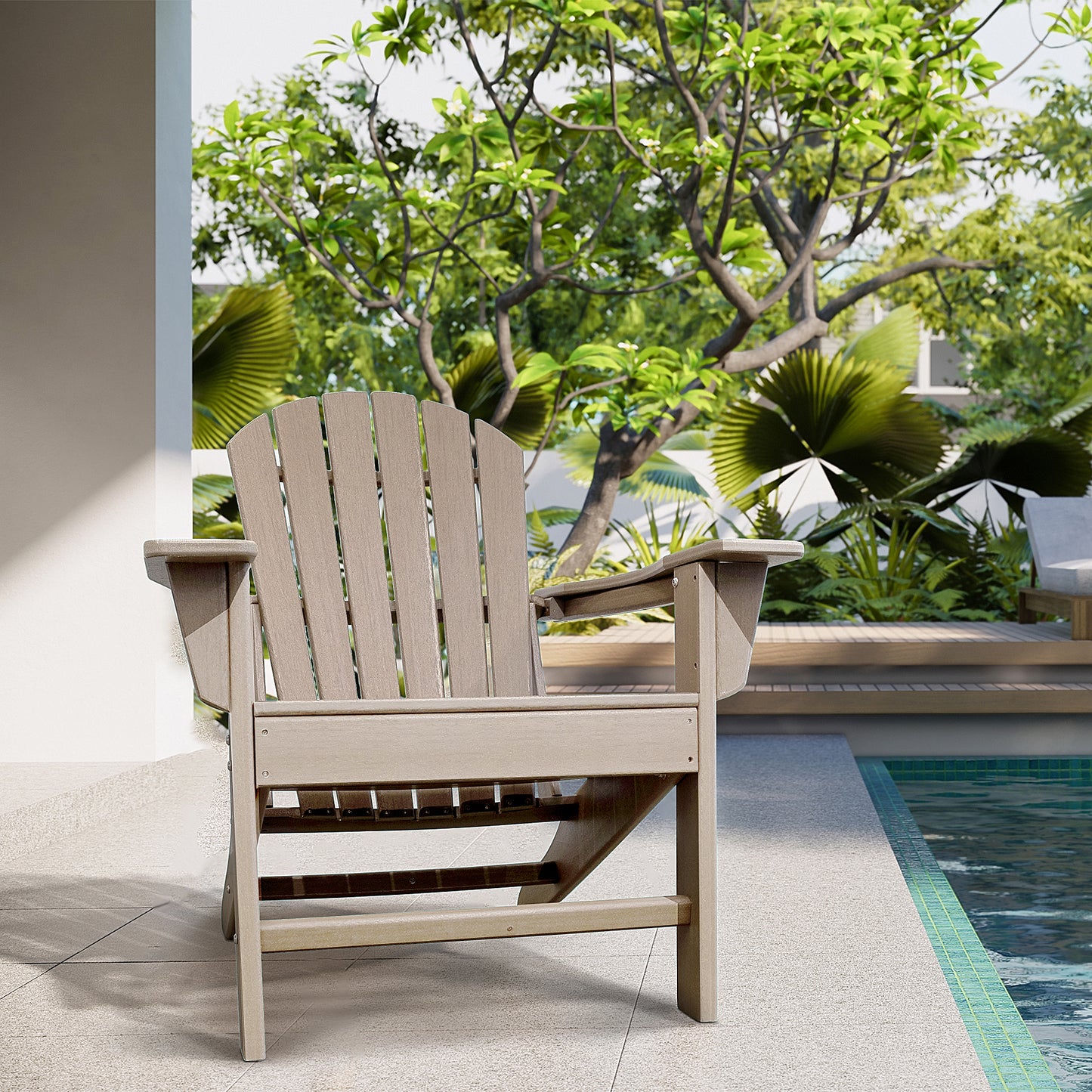 HDPE Adirondack Chair Brown