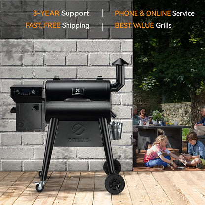 Z Grills NEW model pellet grill & smoker 450B with a PID controller