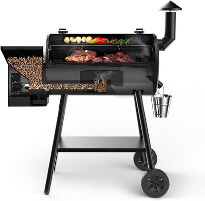 Z GRILLS Wood Pellet Grill & Smoker, 8 in 1 BBQ Grill Auto Temperature Control ZPG-5502H (Rain Cover Not Included)