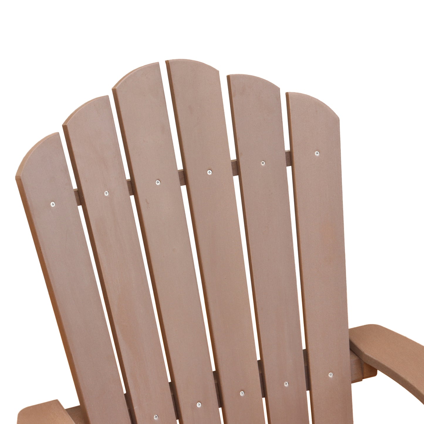 Polystyrene Composite Adirondack Chair With Cup Holder-Brown